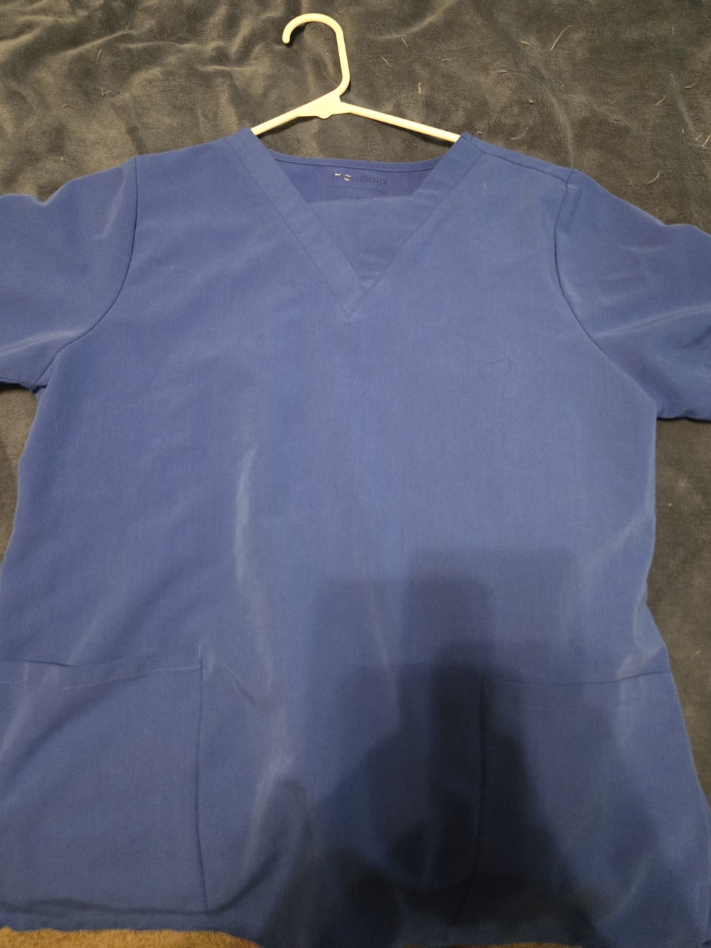 Woman's V-Neck Medical Scrub Set in Royal Blue